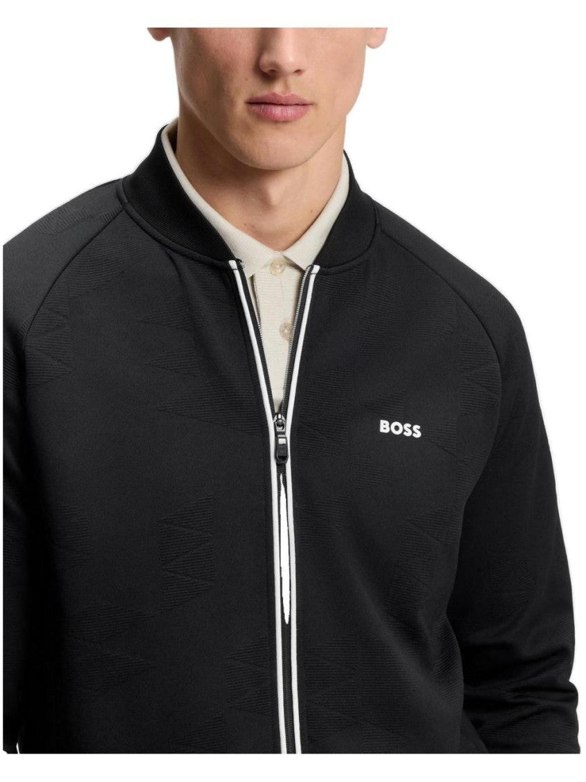 Black Logo Zip-Up Sweatshirt 3