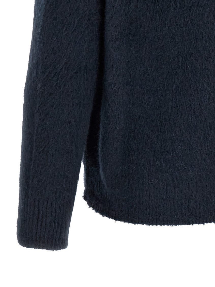 Navy Blue Gauze Sweater 4