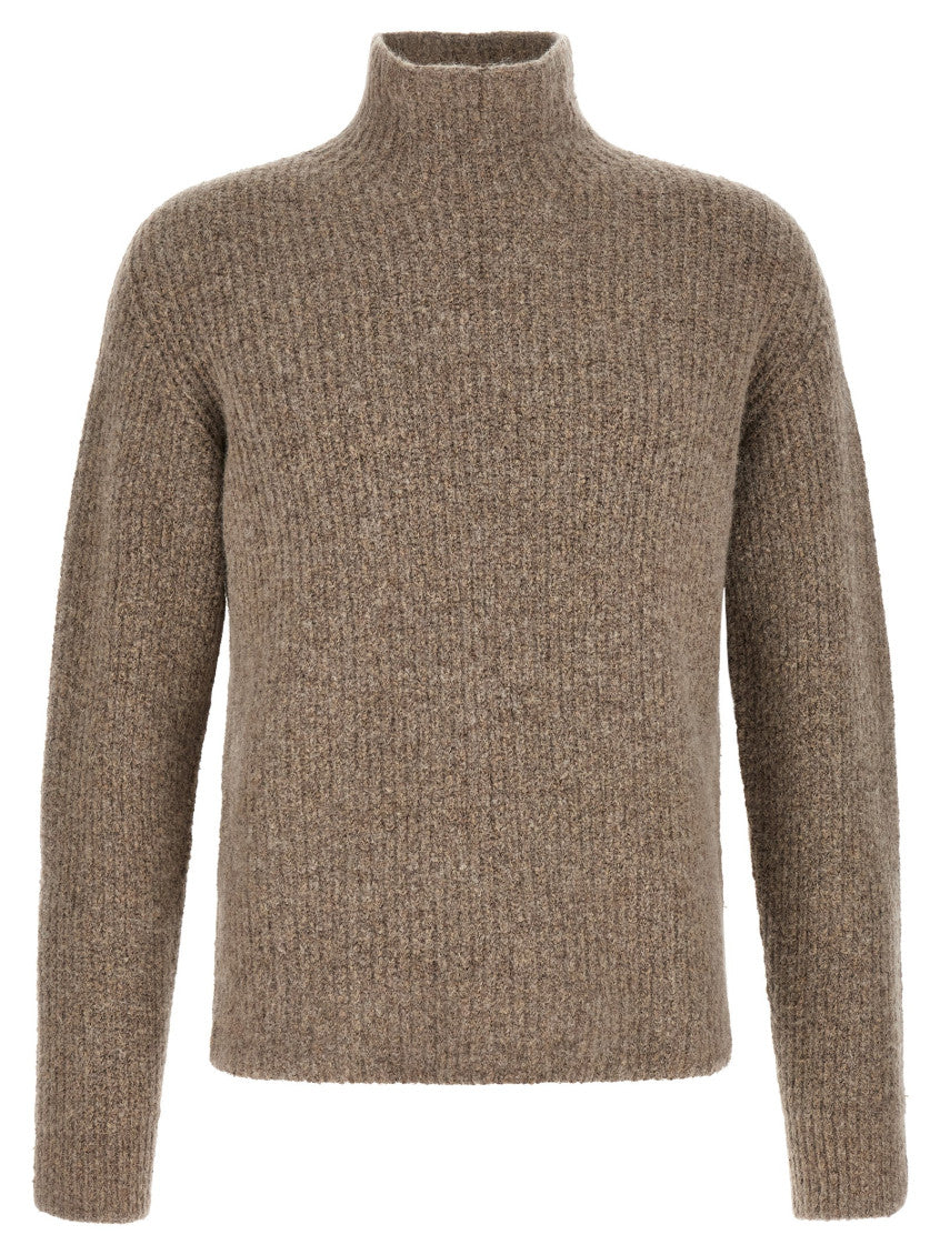 Taupe Brown Knitted Sweater 1