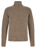Taupe Brown Knitted Sweater 1