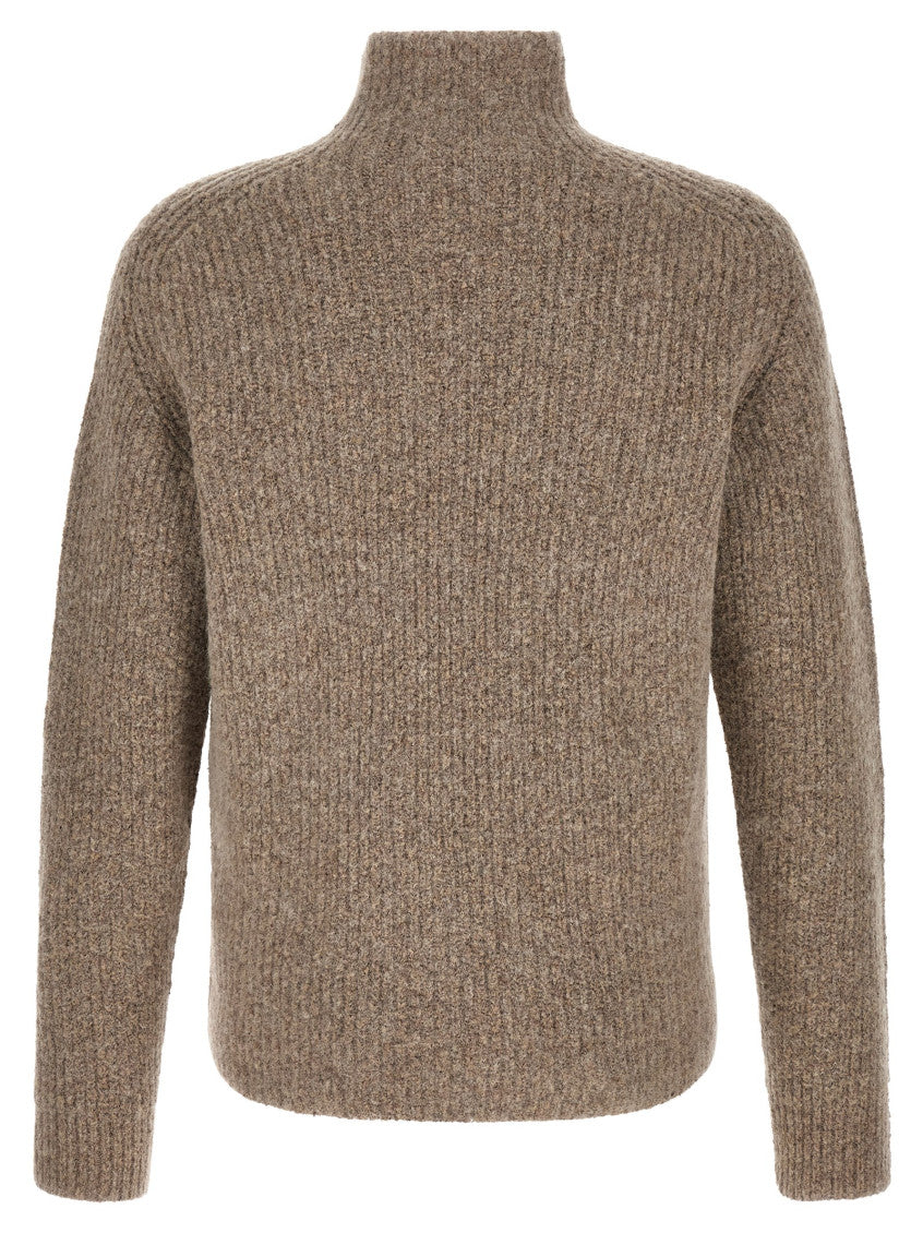Taupe Brown Knitted Sweater 2