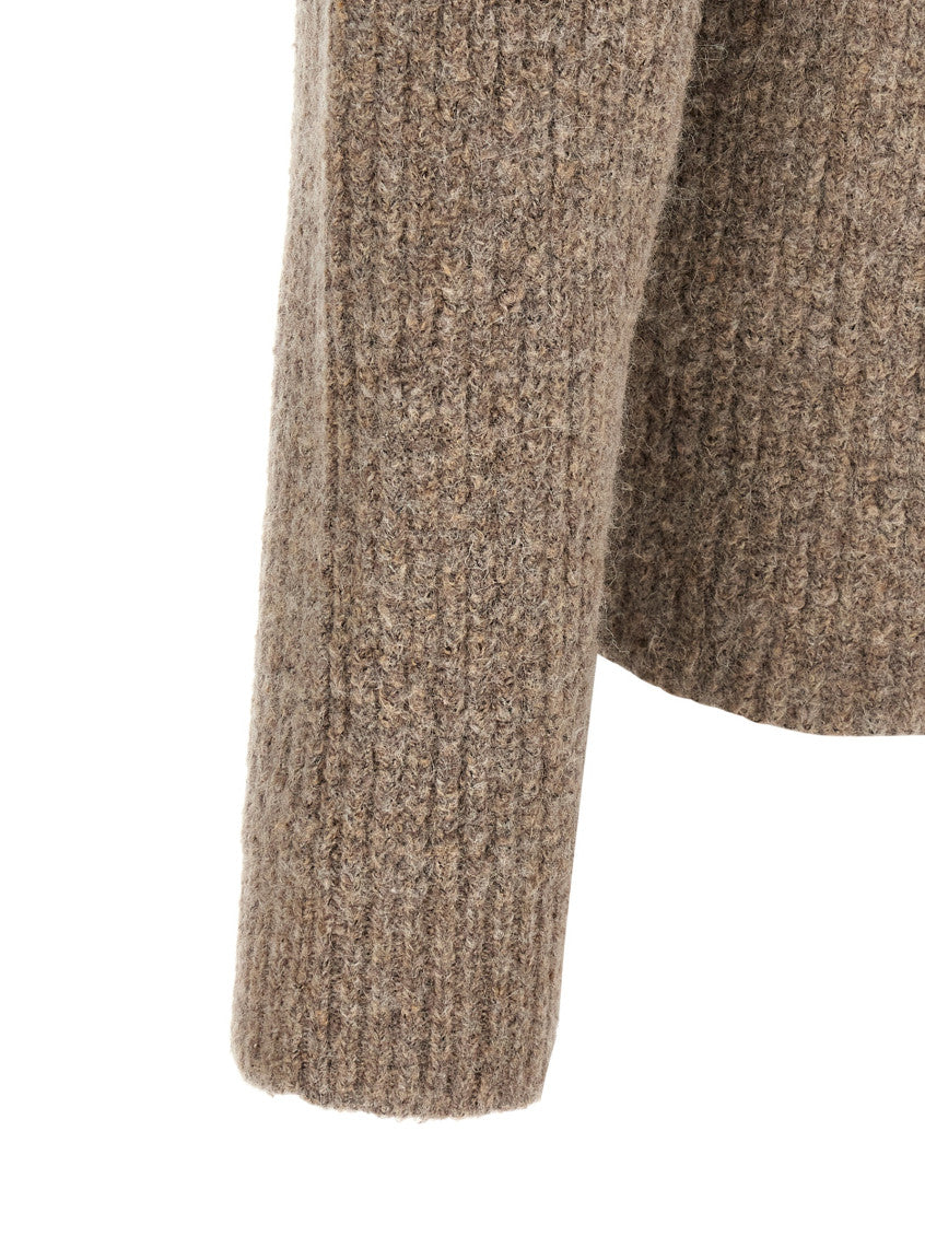 Taupe Brown Knitted Sweater 4