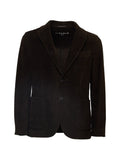 Dark Brown Notched Lapel Blazer 1