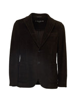 Dark Brown Notched Lapel Blazer 1