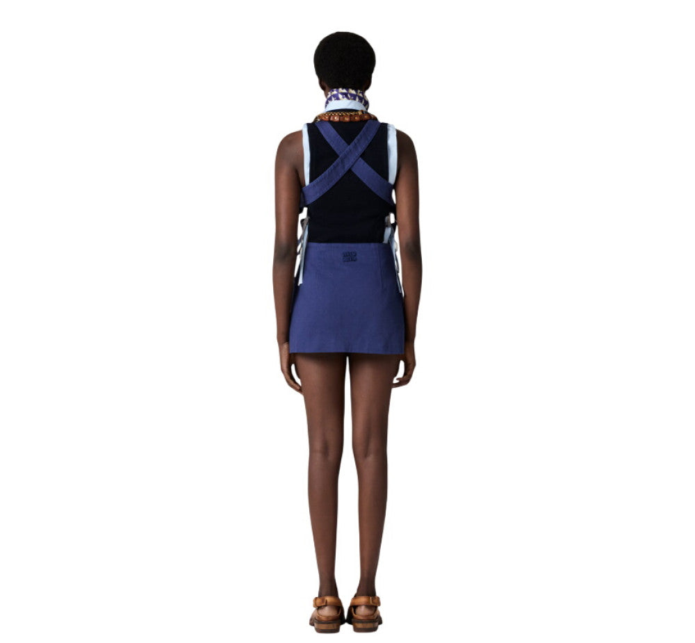 Blue V Neck Mini Dress 3