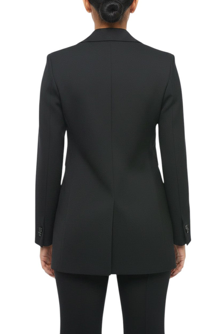 Black Notched Lapel Blazer 2