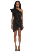 Black One Shoulder Mini Dress 1
