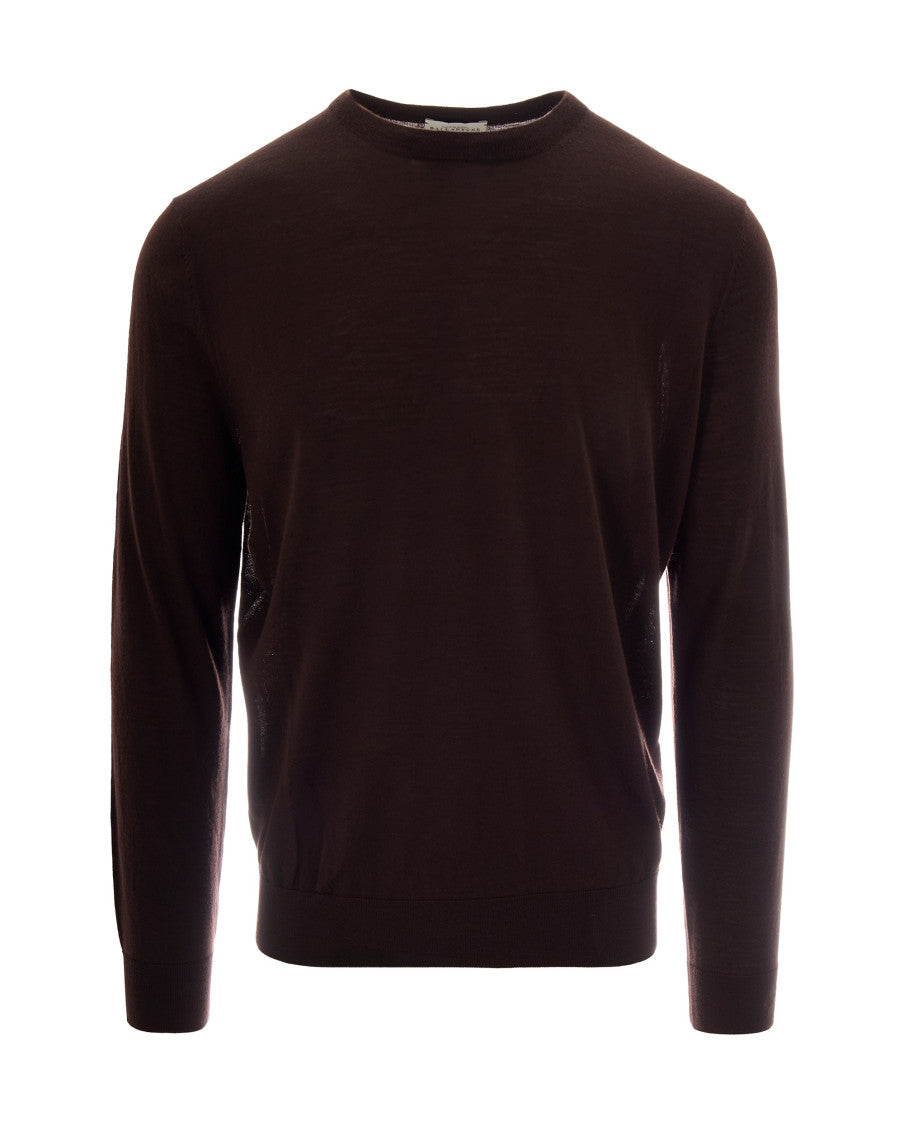 Dark Brown Solid Sweater 1
