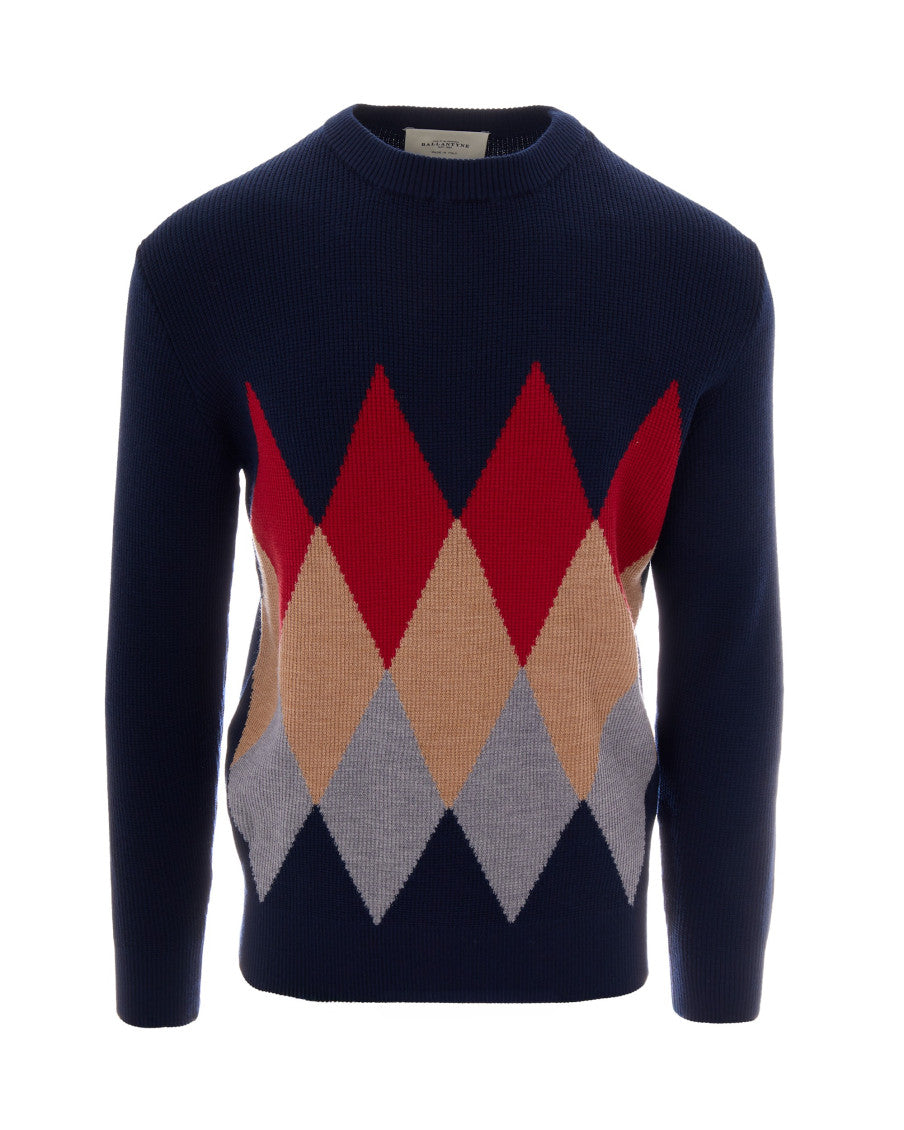 Blue Crew Neck Sweater 1