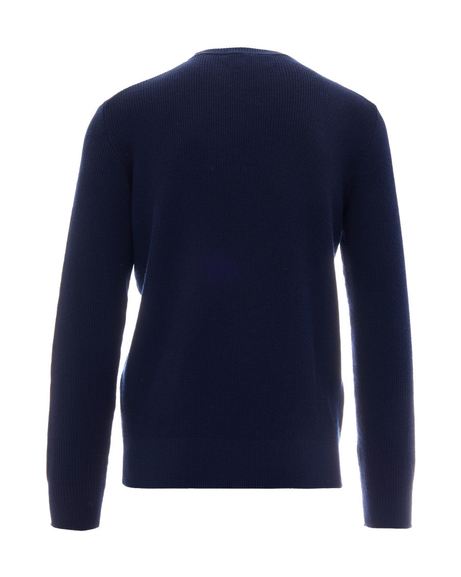 Blue Crew Neck Sweater 2