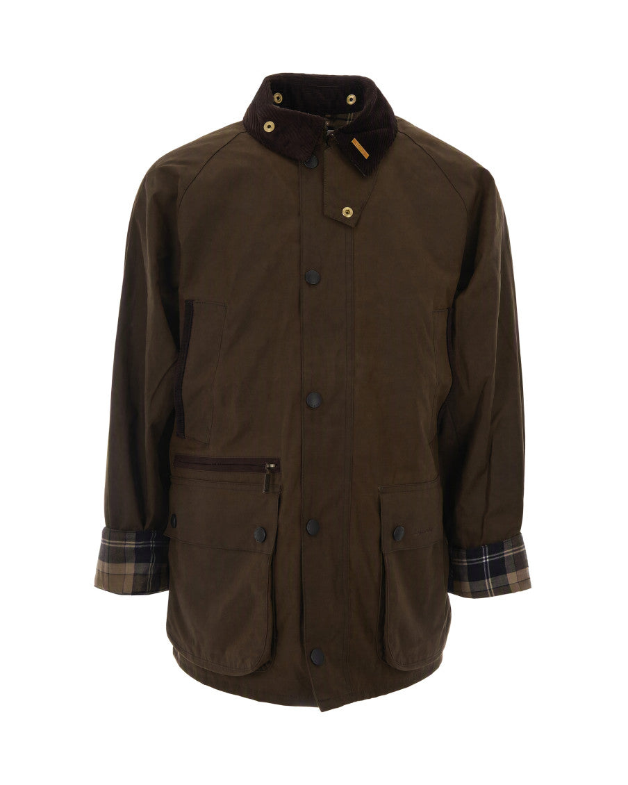 Brown Solid Shirt Collar Jacket 1