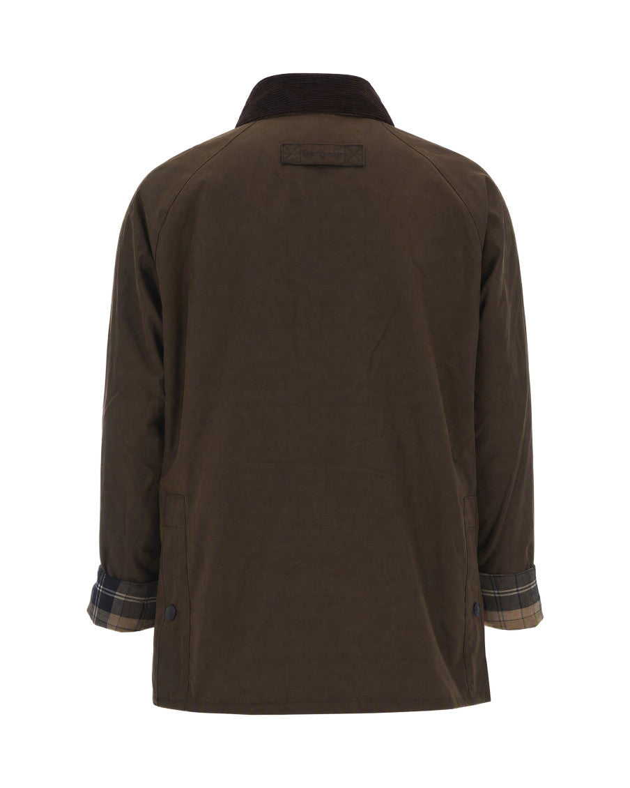 Brown Solid Shirt Collar Jacket 2
