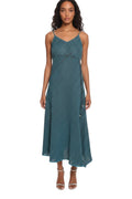 Blue Stripes V Neck Maxi Dress 1