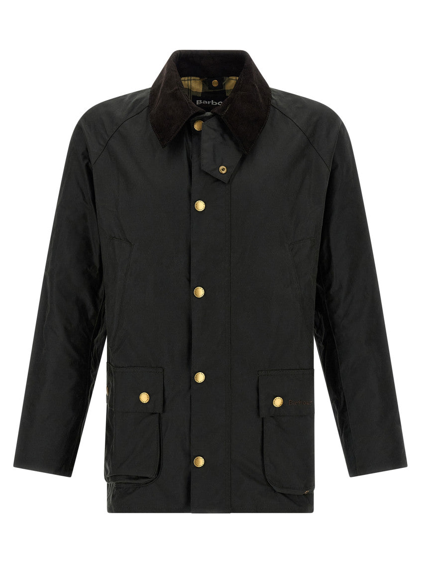Black Solid Shirt Collar Jacket 1