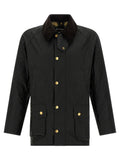 Black Solid Shirt Collar Jacket 1