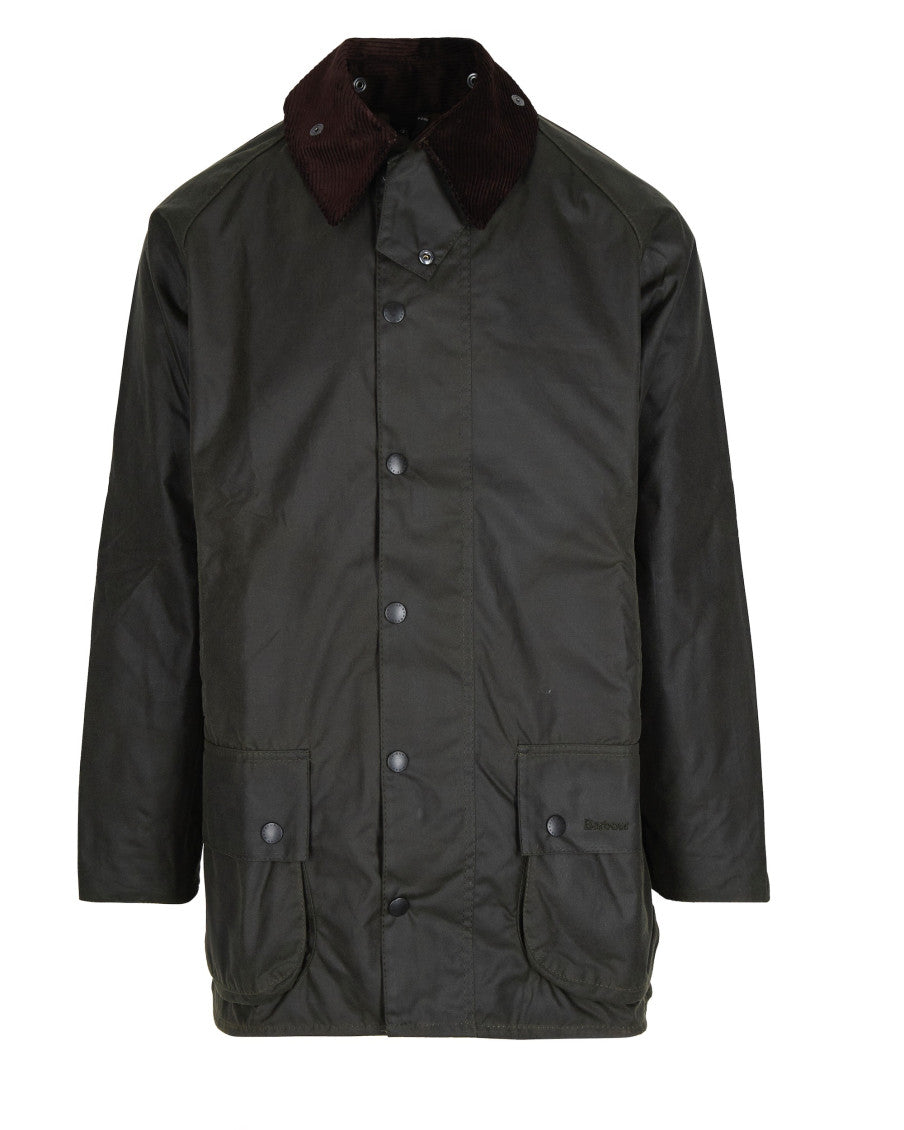 Dark Olive Shirt Collar Jacket 1
