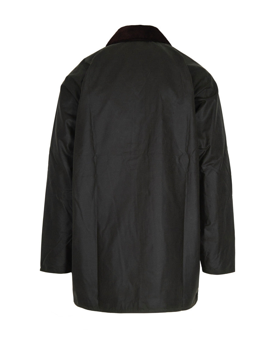 Dark Olive Shirt Collar Jacket 2