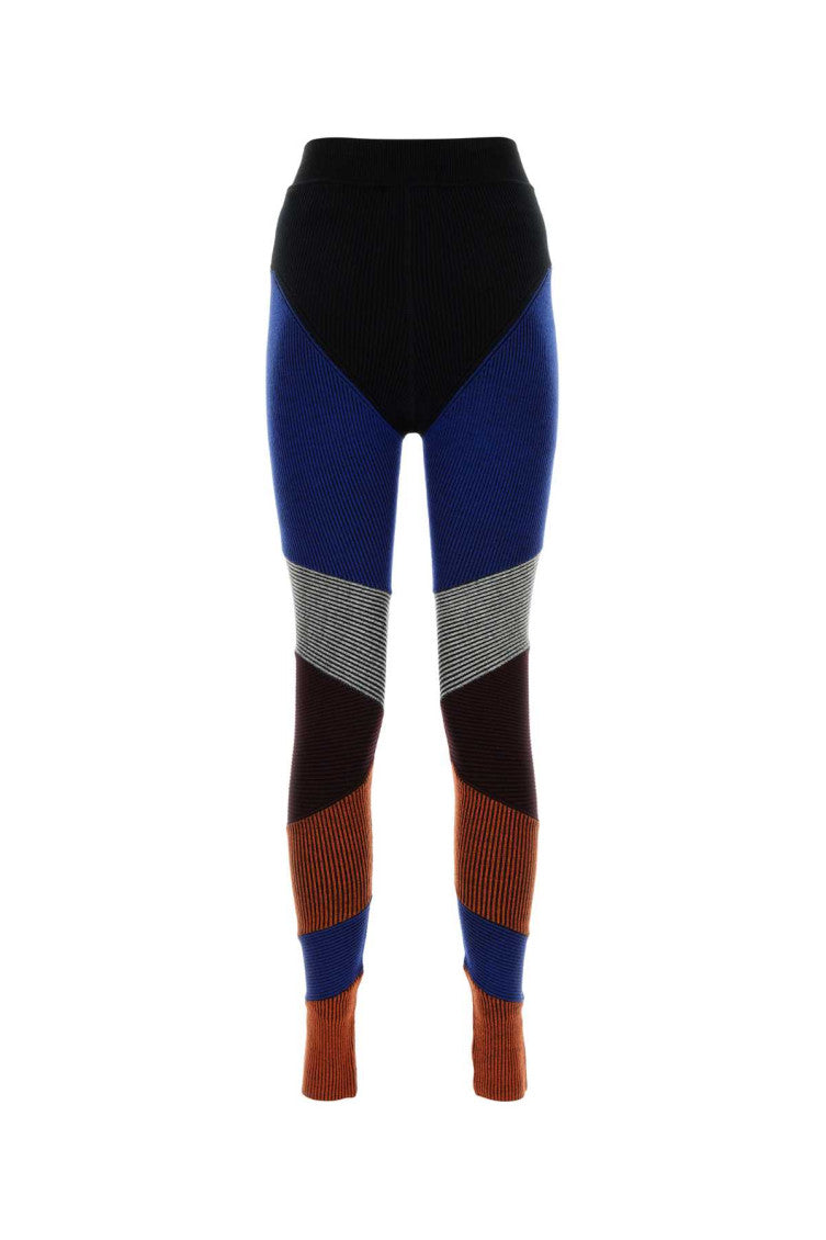 Multi Color Stretch Wool Leggings 2