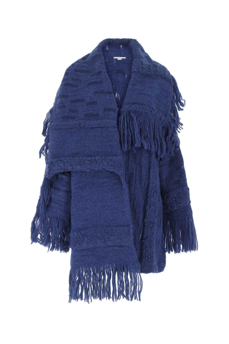 Electric blue alpaca blend cardigan 1
