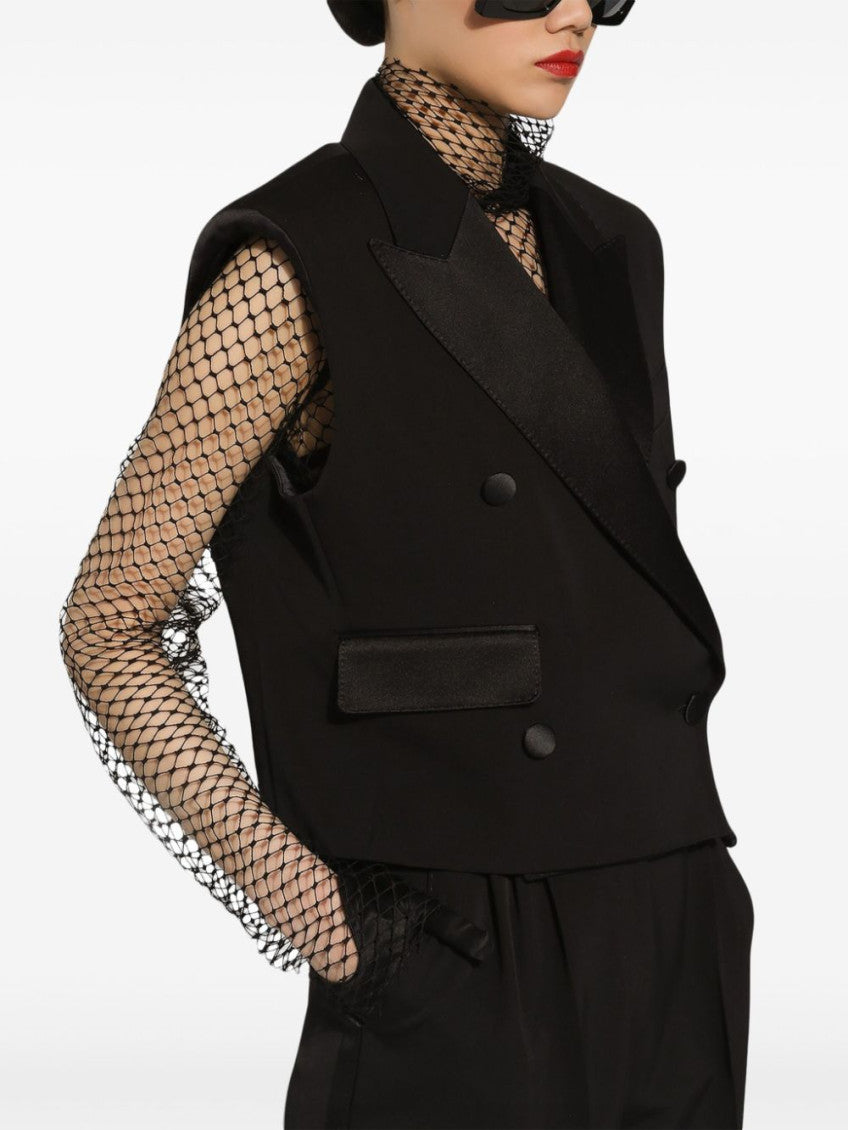 Black  Sleeveless Blazer 2