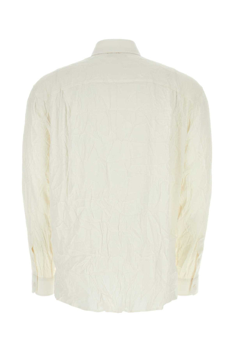 Ivory stretch silk shirt 2