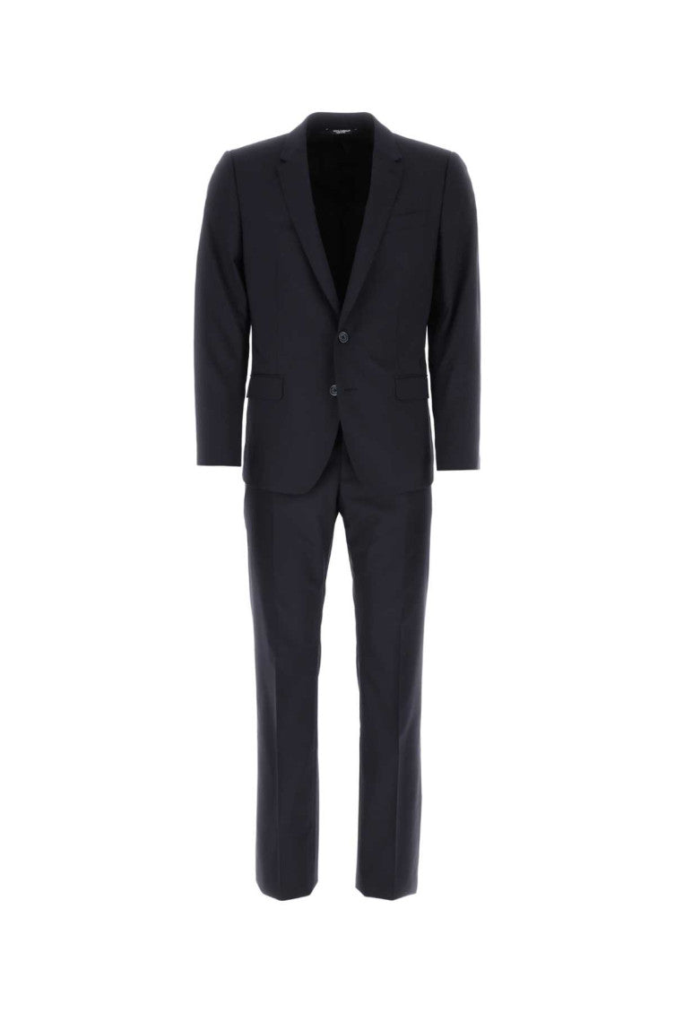 Navy blue light wool Martini suit 1