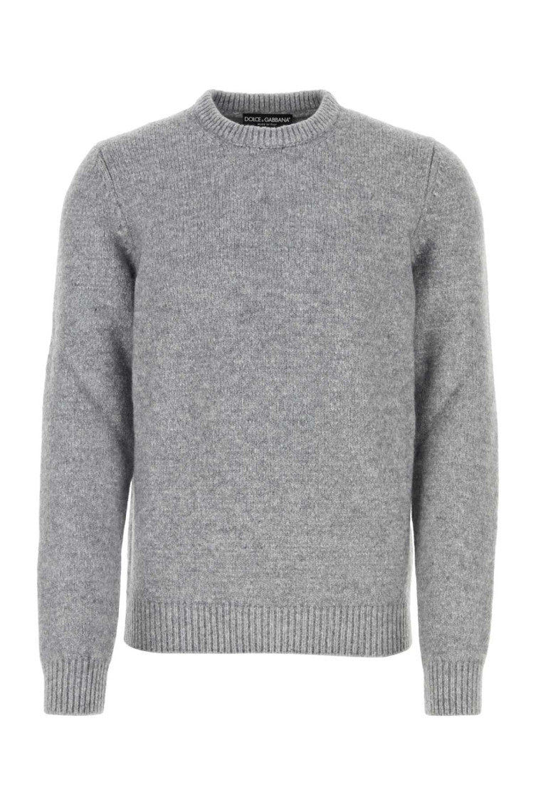 Grey nylon blend sweater 1