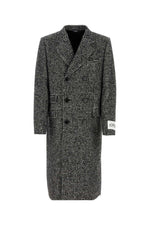 Black Embroidered Acrylic Blend Coat 1