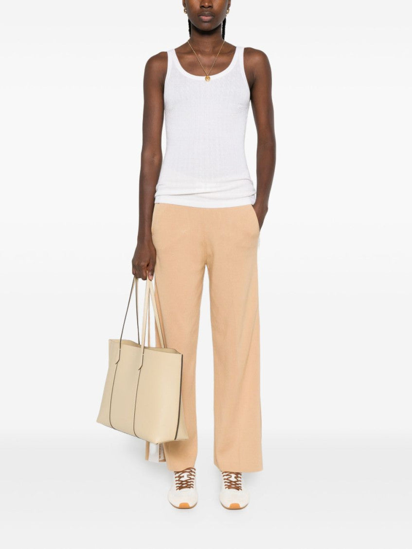 Beige Logo Trousers 4