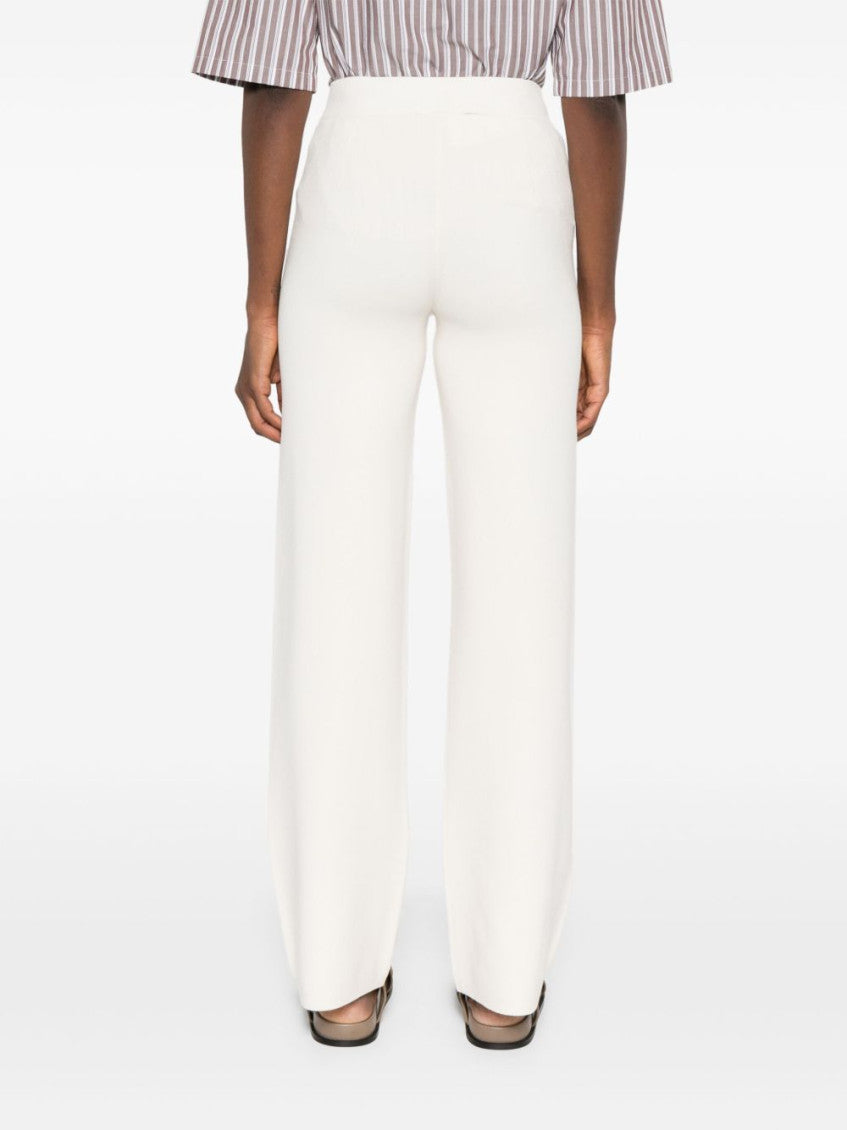 White Wide-Leg Trousers 4