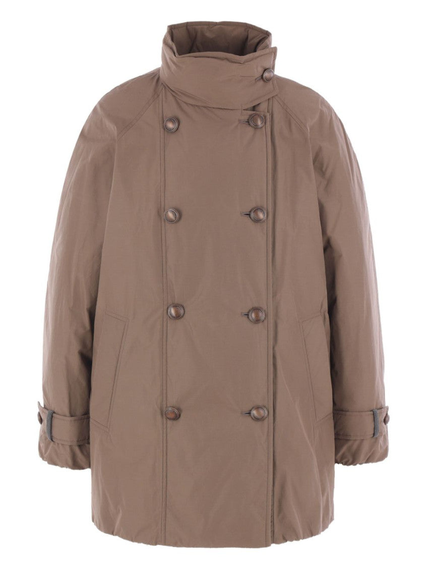 Beige Double-Breasted Jacket 1