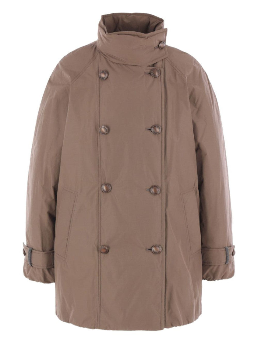 Beige Double-Breasted Jacket 3