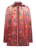 Red  Printed Silk Shirt 1