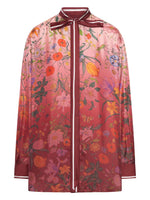 Red  Printed Silk Shirt 1