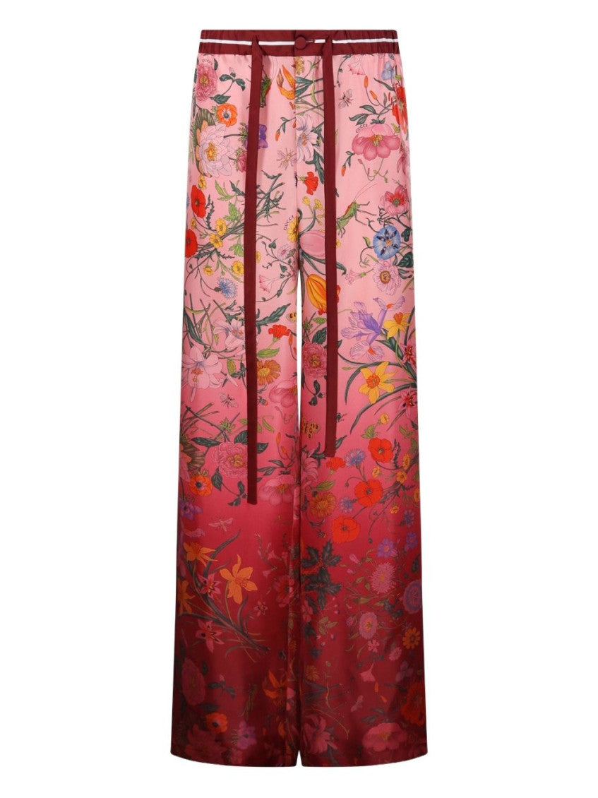 Red Pink Printed Trousers 1