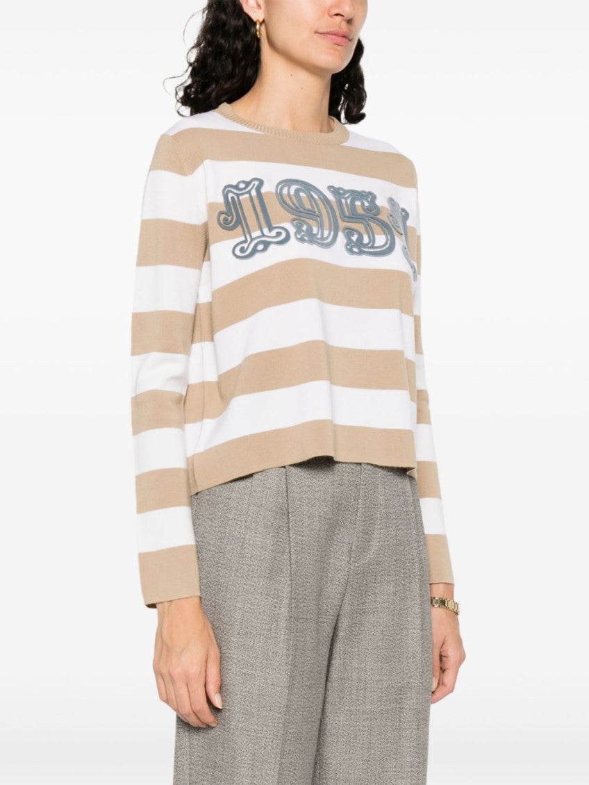 Beige Striped Sweater 2