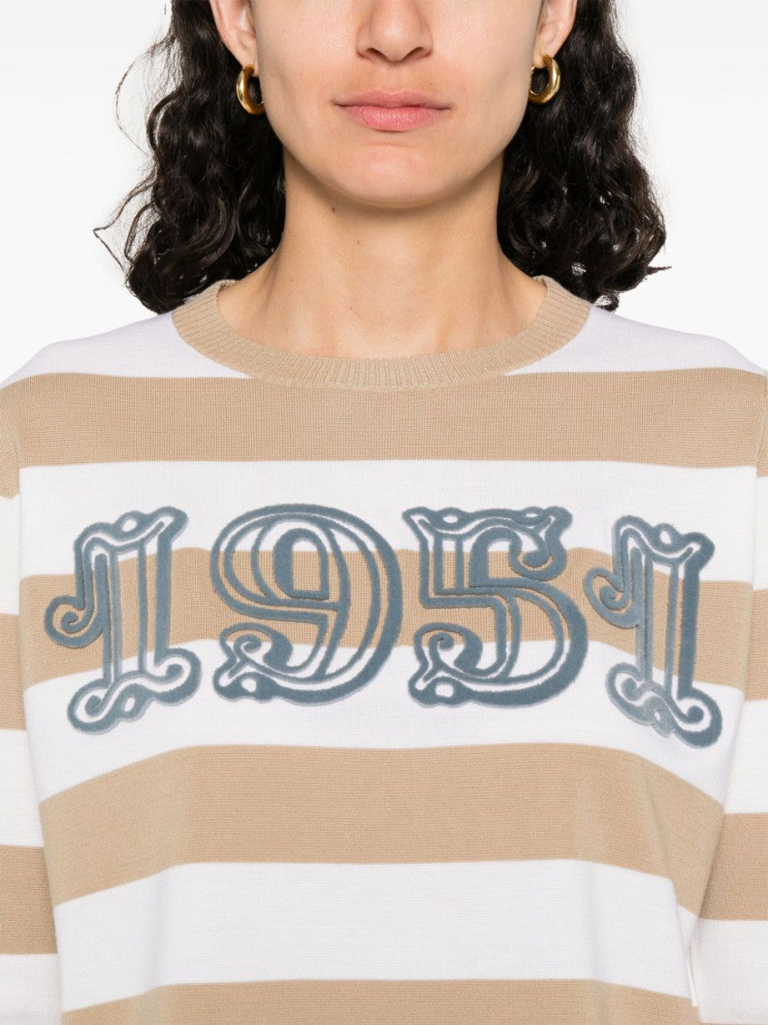 Beige Striped Sweater 5
