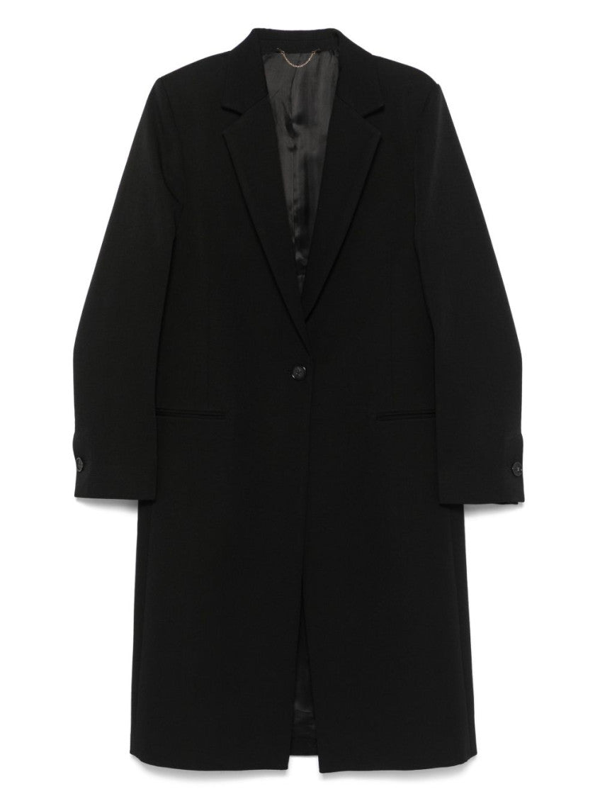 Black Wool Tailored Coat 1