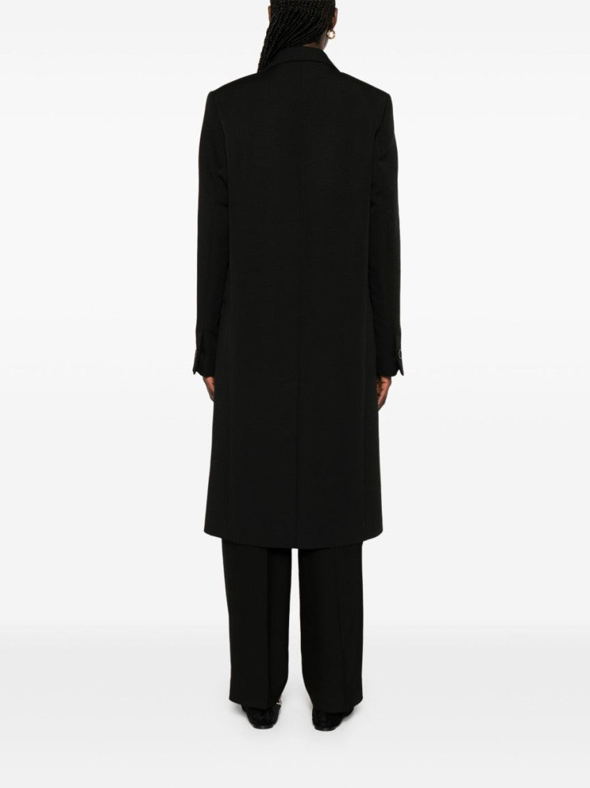 Black Wool Tailored Coat 3