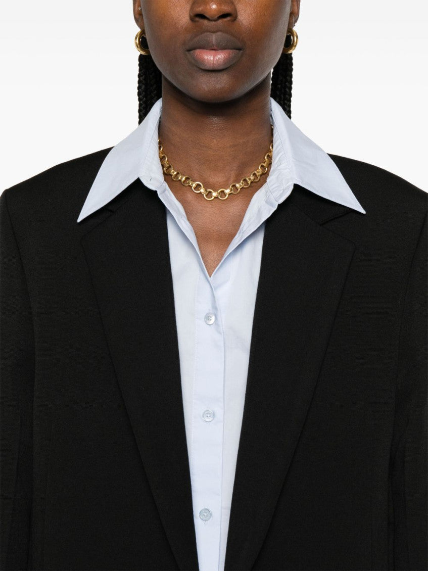 Black Wool Tailored Coat 4