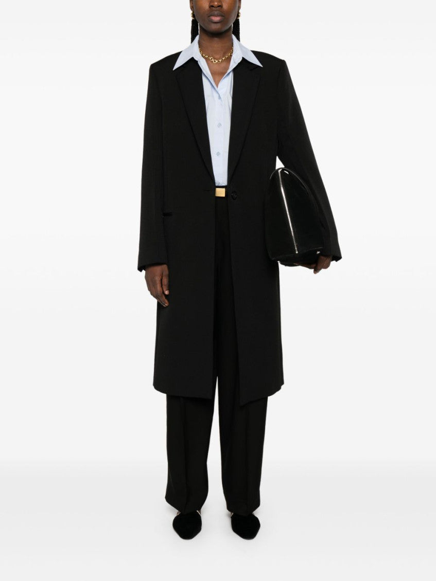 Black Wool Tailored Coat 5