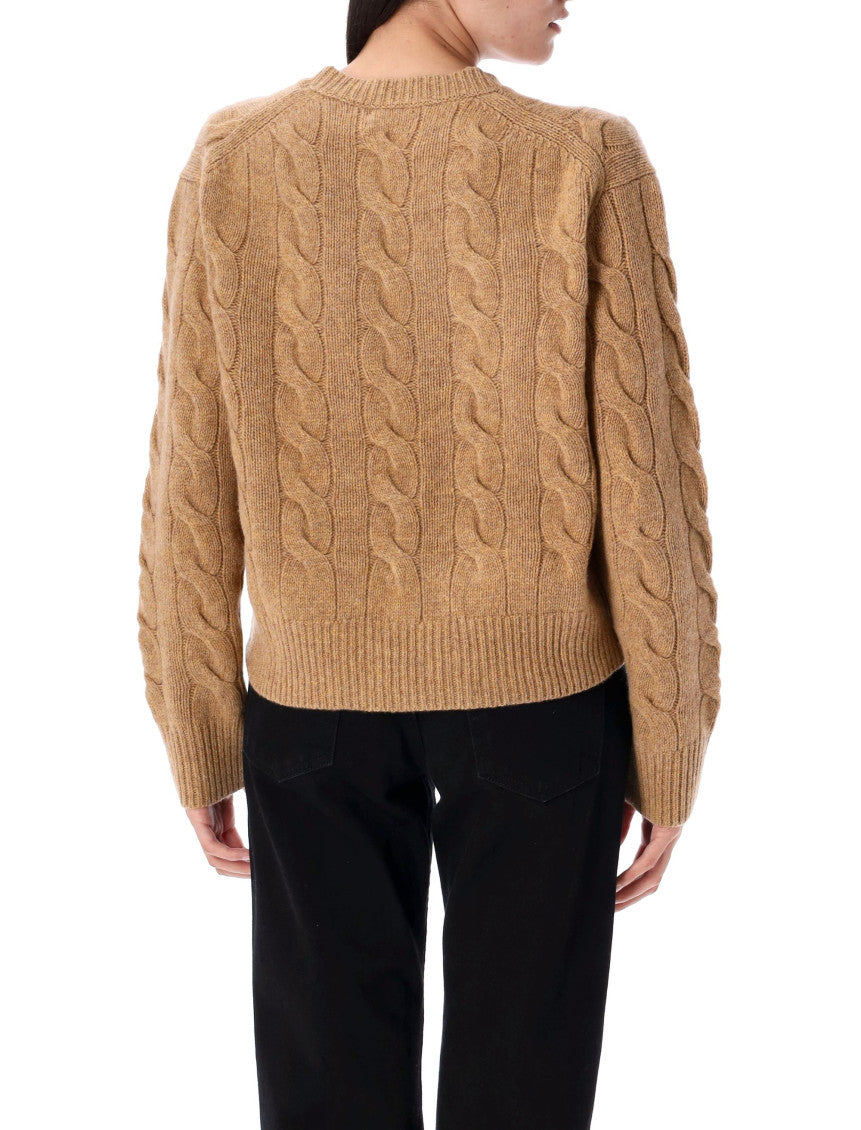 Brown Cable Knit Sweater 2