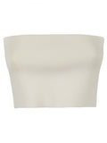 Beige Viscose bandeau top 1