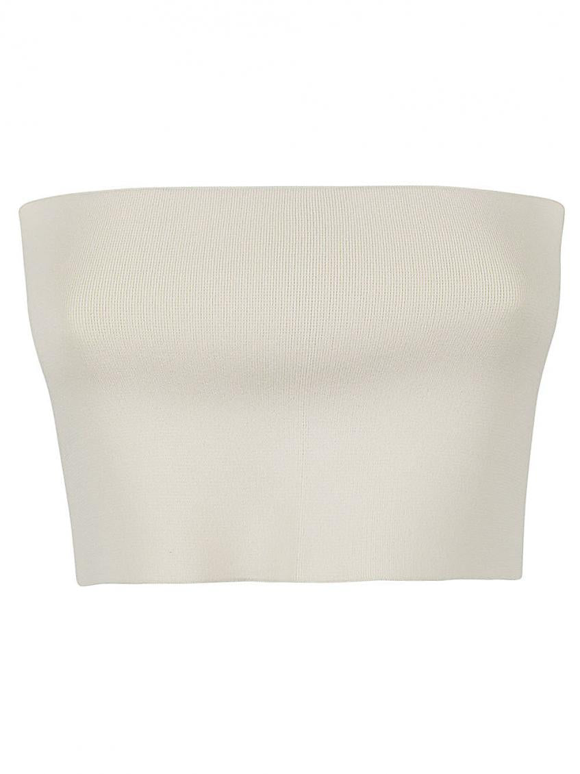 Beige Viscose bandeau top 2