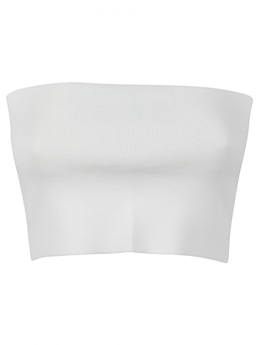 White Viscose bandeau top 1