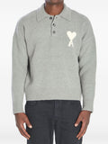 Grey Logo Polo Sweater 1