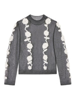 Black Crochet-flower Top 1