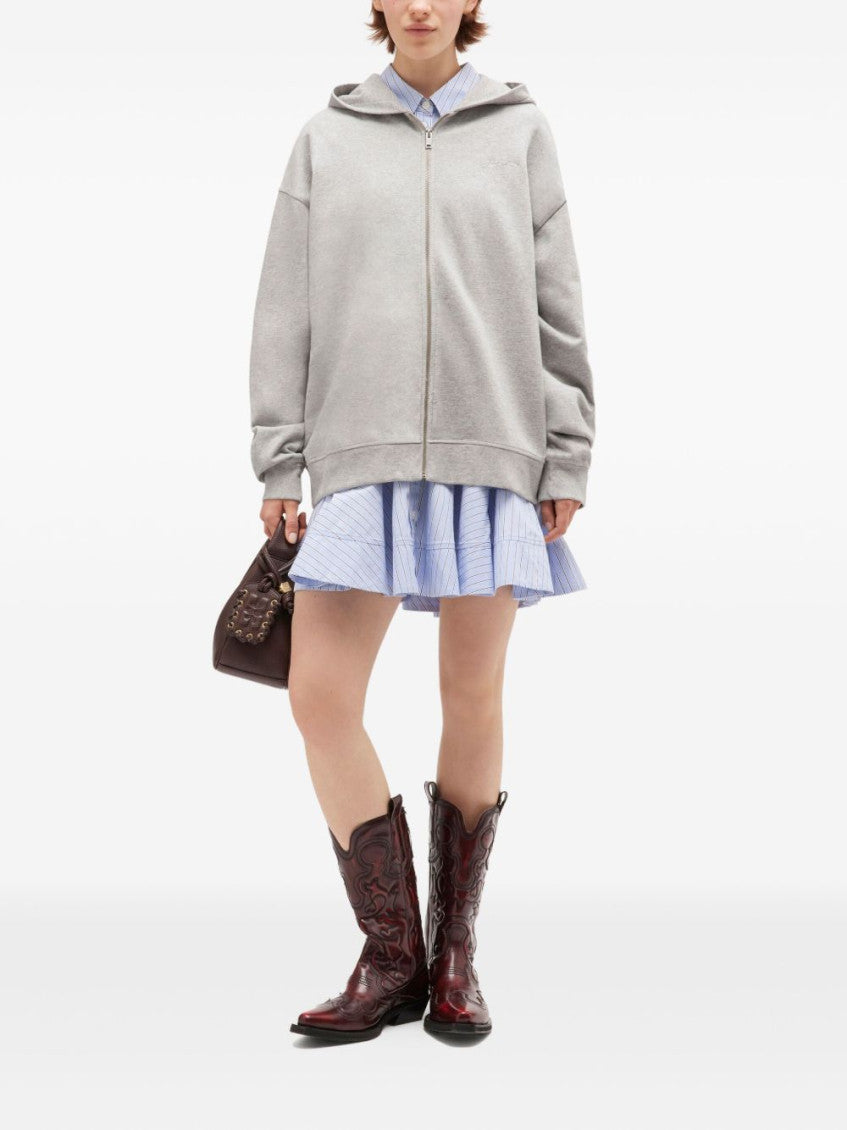 Grey Zipped Hoodie 2
