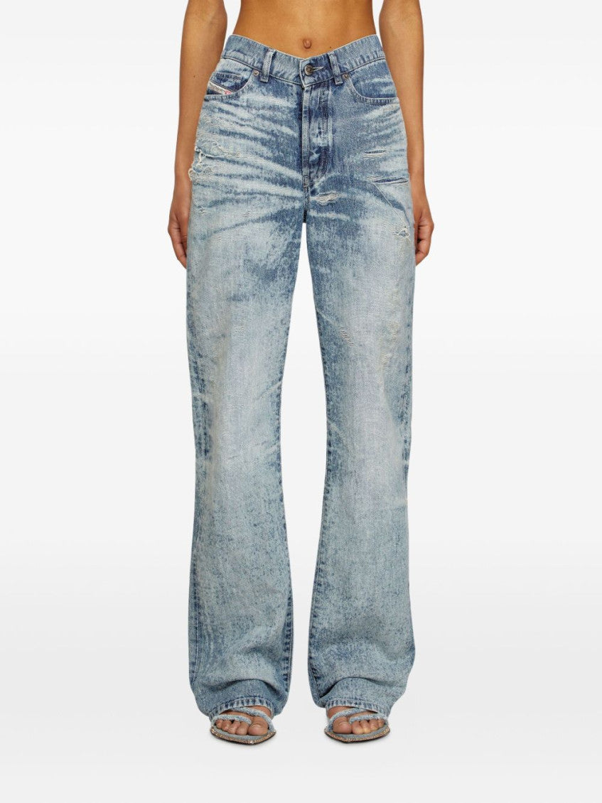 Faded Blue Cotton Jeans 3