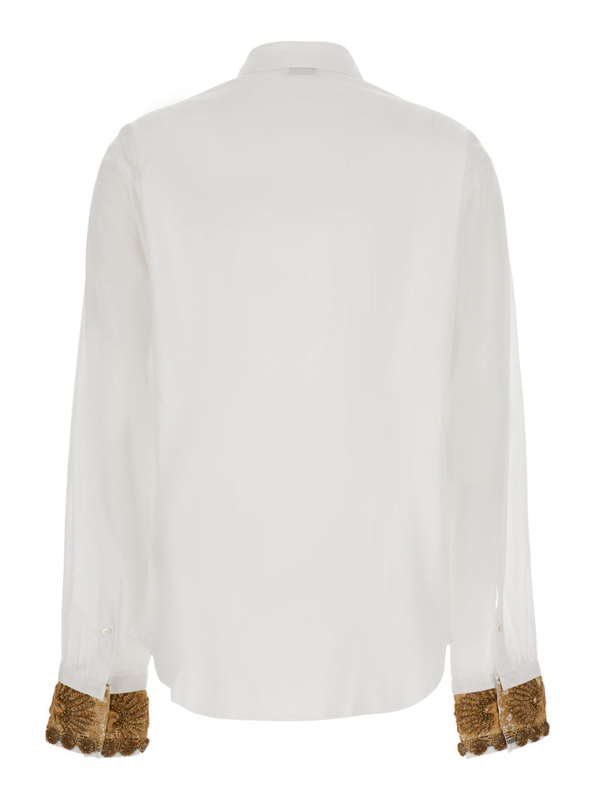 White Regular Embellished Shirt 2